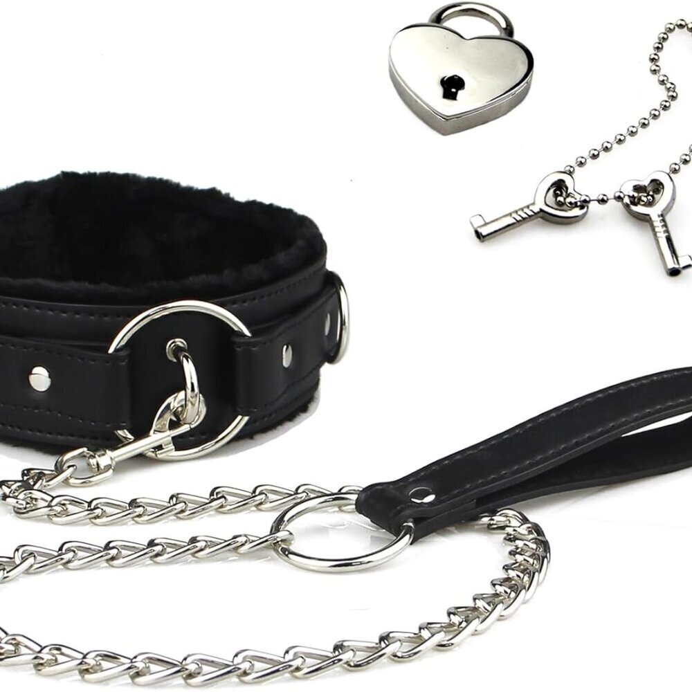 Leather Collar Adjustable Fit with Lock Women’s Fashion Accessory